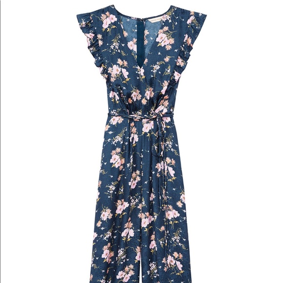 Rebecca Taylor Pants - Rebecca Taylor Blue Floral Jumpsuit